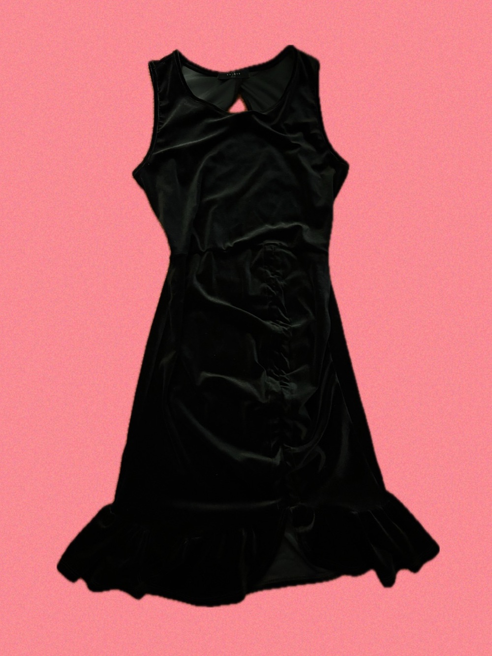 21 Saints Velvet Ruffled Dress with slit